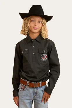 8 Seconds Bucking Bull Work Shirt - Charcoal
