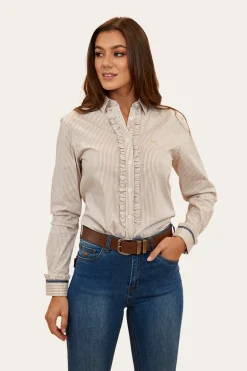 Ainsley Womens Dress Shirt - Dark Sand