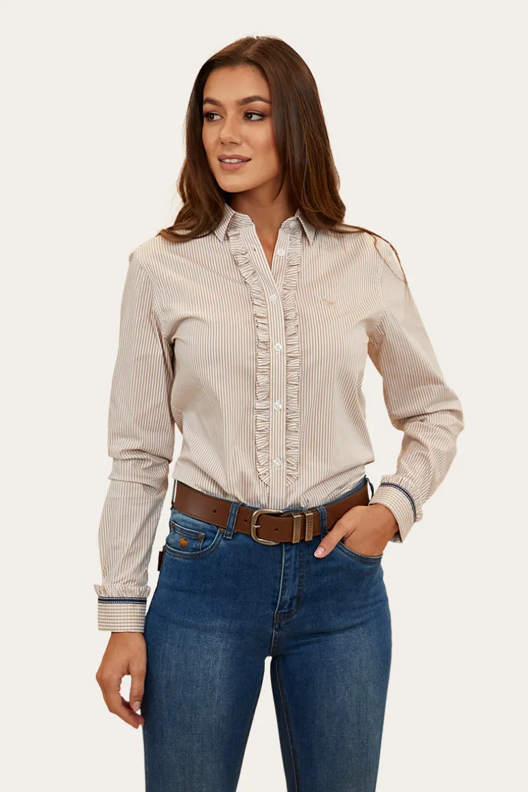 Ainsley Womens Dress Shirt - Dark Sand