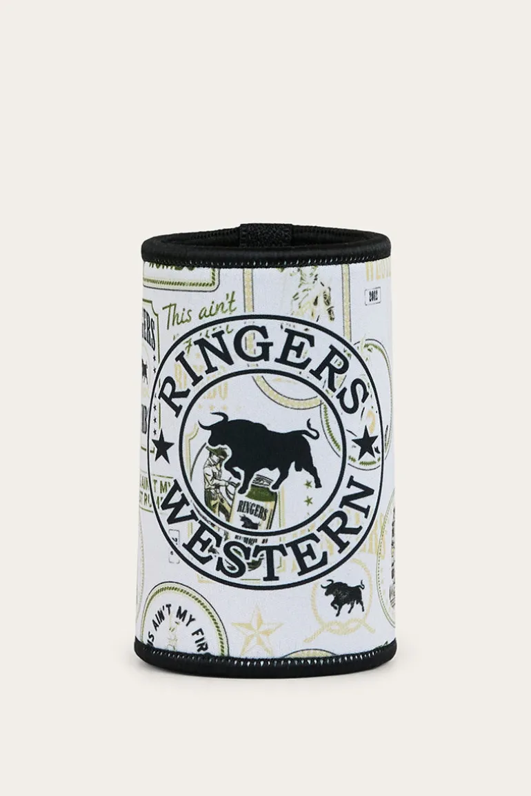 Aint My First Stubby Cooler - Off White / Black