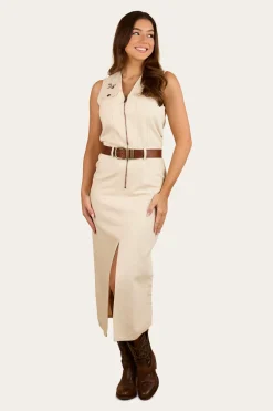 Airlie Womens Denim Dress - Off White
