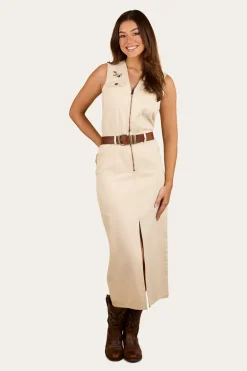 Airlie Womens Denim Dress - Off White
