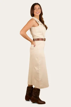 Airlie Womens Denim Dress - Off White