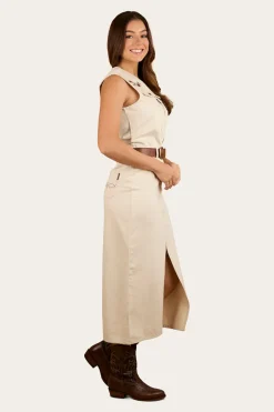 Airlie Womens Denim Dress - Off White
