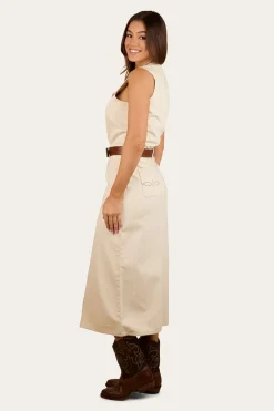 Airlie Womens Denim Dress - Off White