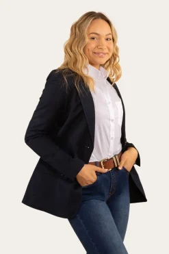 Amelia Womens Blazer - Dark Navy