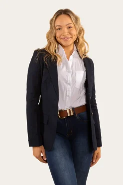 Amelia Womens Blazer - Dark Navy