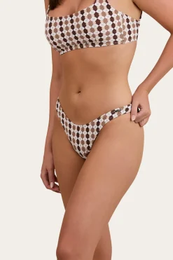 Ashton Check Womens Bikini Bottom - Chocolate / White