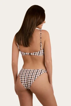 Ashton Check Womens Bikini Top - Chocolate / White