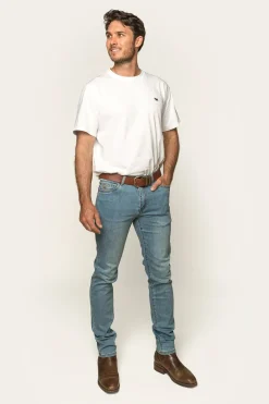 Austin Mens Slim Fit Jeans - Vintage Light Blue