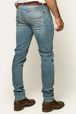 Austin Mens Slim Fit Jeans - Vintage Light Blue