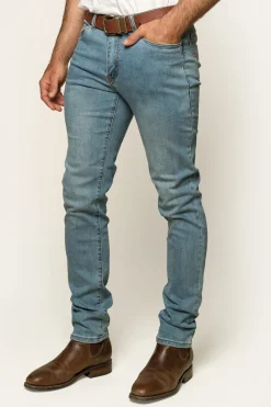 Austin Mens Slim Fit Jeans - Vintage Light Blue