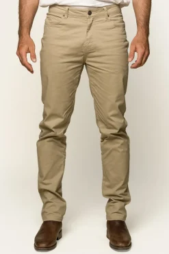 Avondale Mens 5 Pocket Stretch Drill Jeans - Khaki