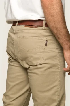 Avondale Mens 5 Pocket Stretch Drill Jeans - Khaki
