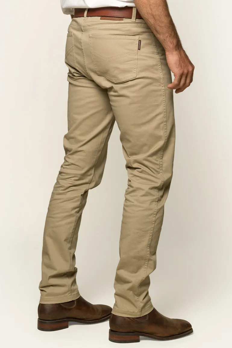 Avondale Mens 5 Pocket Stretch Drill Jeans - Khaki