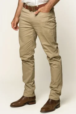 Avondale Mens 5 Pocket Stretch Drill Jeans - Khaki