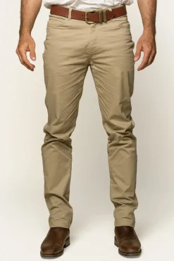 Avondale Mens 5 Pocket Stretch Drill Jeans - Khaki