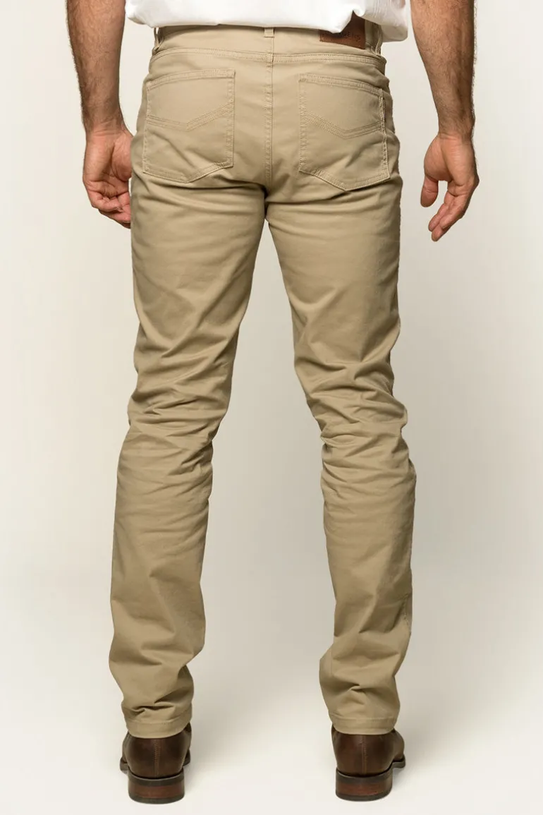 Avondale Mens 5 Pocket Stretch Drill Jeans - Khaki