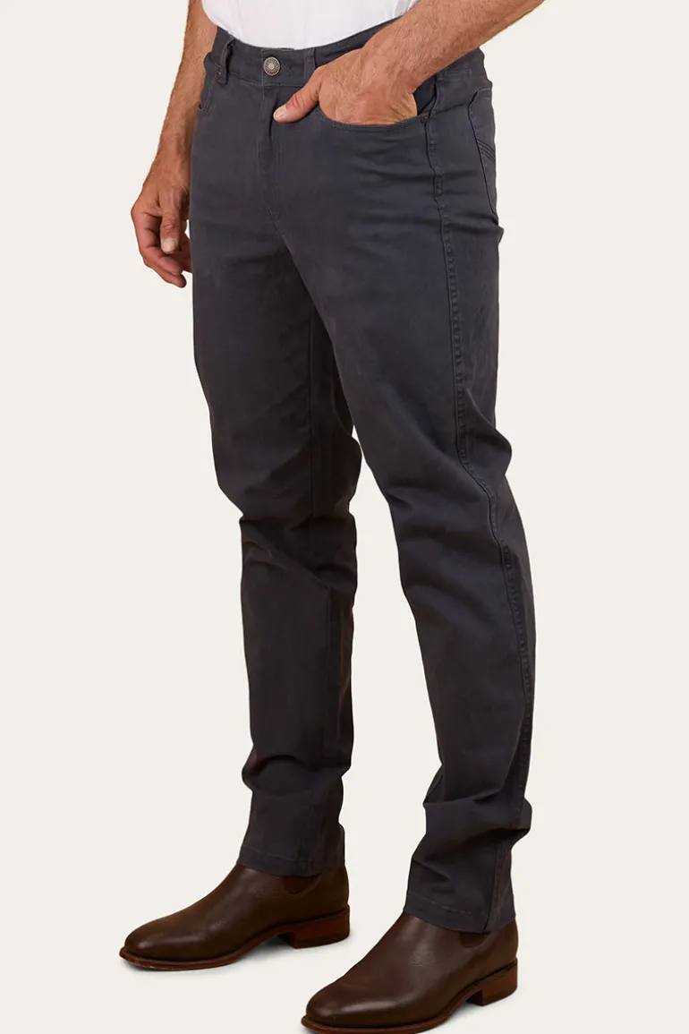 Avondale Mens 5 Pocket Stretch Drill Jeans - Steel Blue