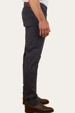 Avondale Mens 5 Pocket Stretch Drill Jeans - Steel Blue