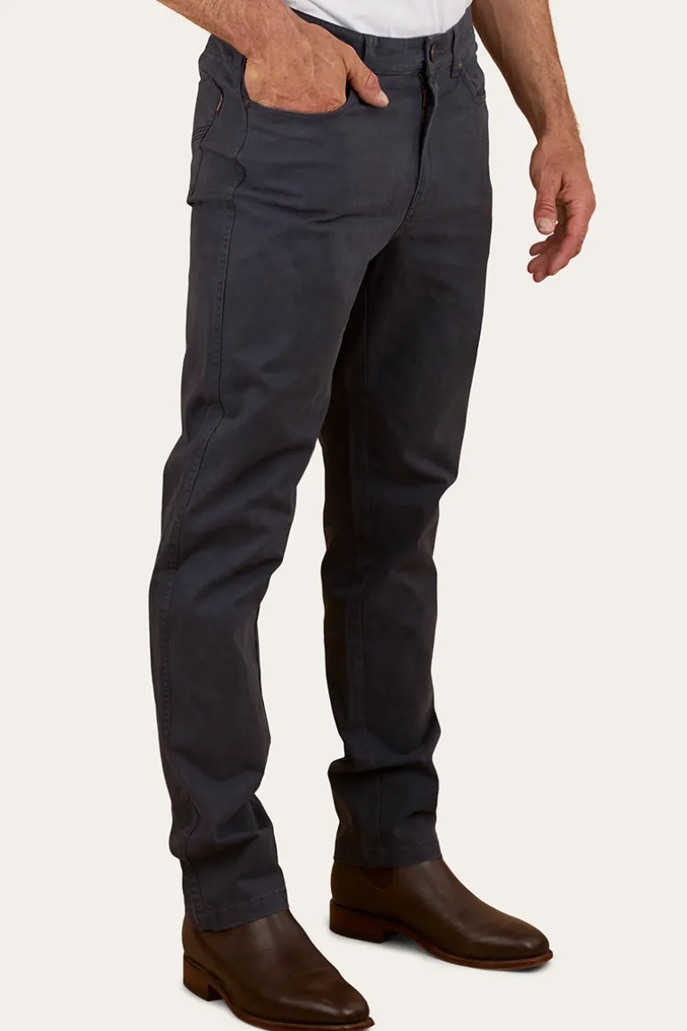 Avondale Mens 5 Pocket Stretch Drill Jeans - Steel Blue