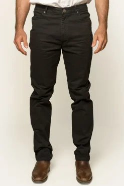 Avondale Mens 5 Pocket Stretch Drill Jeans - Black