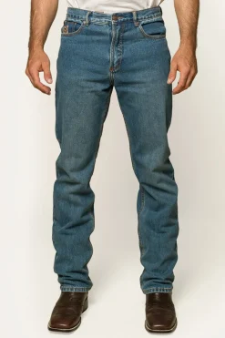Barrington Mens Slim Fit Jeans - Mid Wash Blue