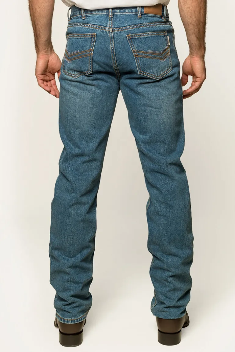 Barrington Mens Slim Fit Jeans - Mid Wash Blue