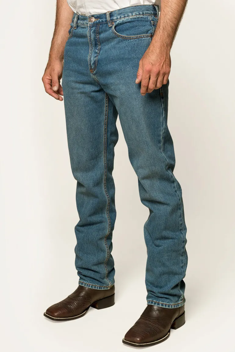 Barrington Mens Slim Fit Jeans - Mid Wash Blue