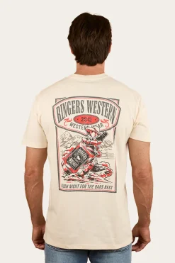 Bars Best Mens Stock Fit T Shirt - Off White