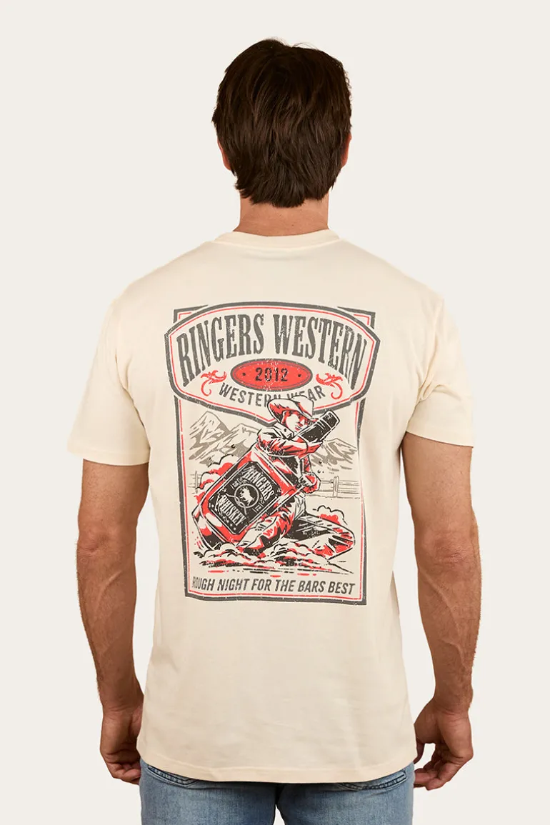 Bars Best Mens Stock Fit T Shirt - Off White
