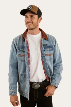 Bellbrae Mens Overshirt - Light Wash Blue