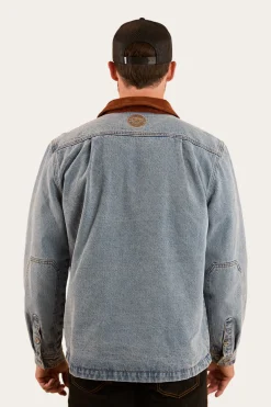 Bellbrae Mens Overshirt - Light Wash Blue