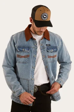Bellbrae Mens Overshirt - Light Wash Blue