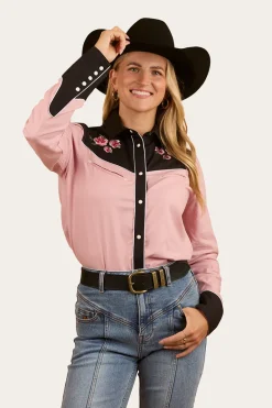 Bellingen Womens Western Shirt - Rosey Pink