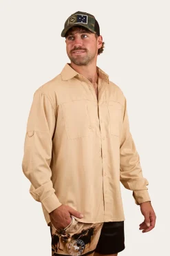 Bennetts Unisex Fishing Shirt - Dark Sand