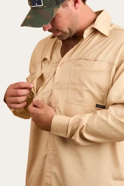 Bennetts Unisex Fishing Shirt - Dark Sand