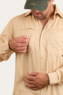 Bennetts Unisex Fishing Shirt - Dark Sand