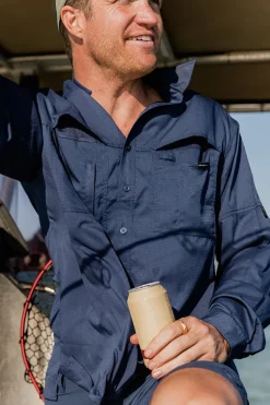 Bennetts Unisex Fishing Shirt - Navy