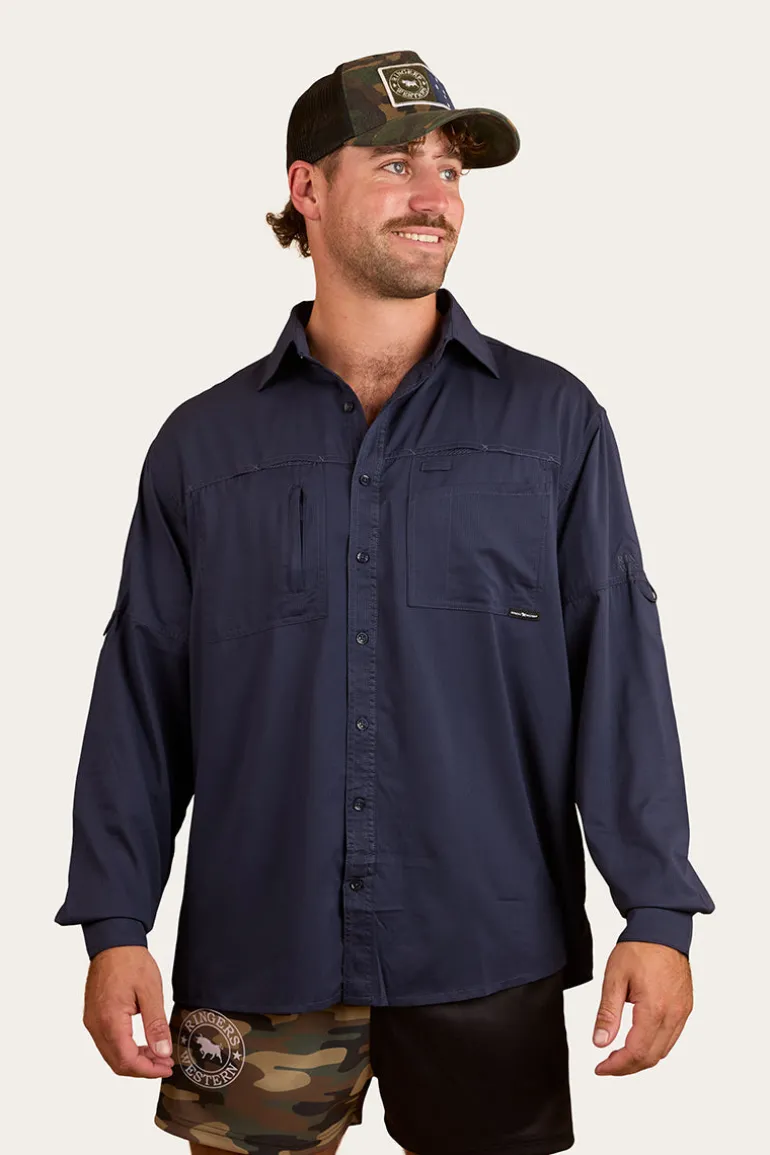 Bennetts Unisex Fishing Shirt - Navy