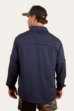 Bennetts Unisex Fishing Shirt - Navy
