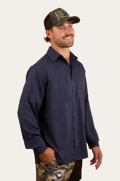 Bennetts Unisex Fishing Shirt - Navy