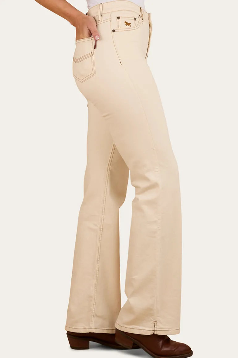 Betsy Womens Highrise Bootleg Jean - Off White