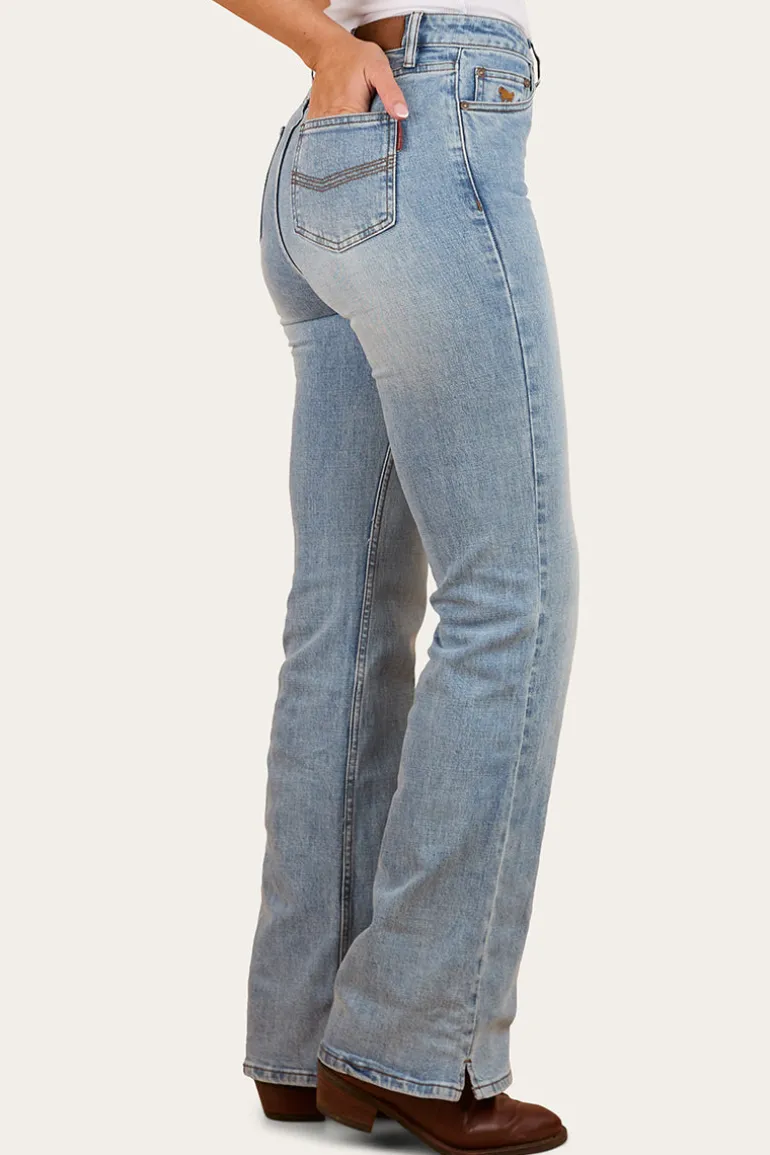 Betsy Womens High-Rise Bootleg Jeans - Light Blue