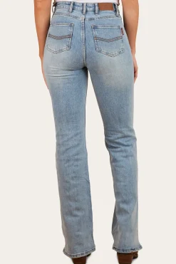 Betsy Womens High-Rise Bootleg Jeans - Light Blue