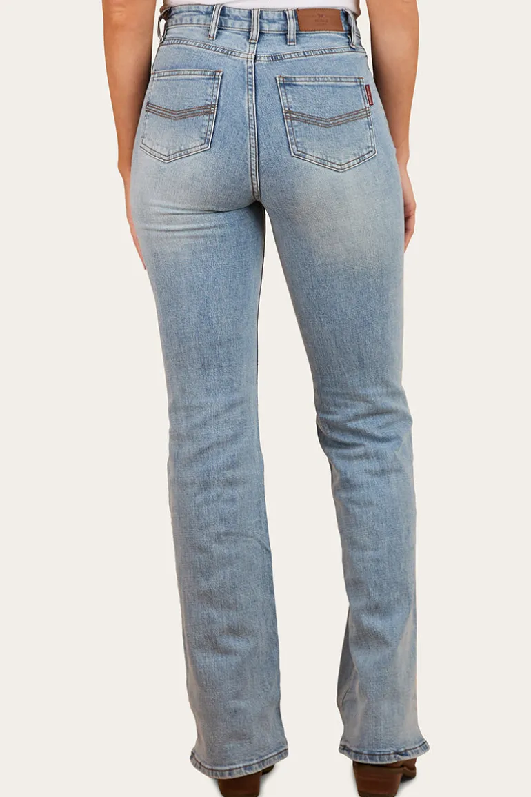 Betsy Womens High-Rise Bootleg Jeans - Light Blue