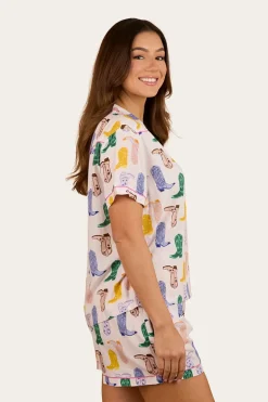 Bianca Womens Short Pyjama Set - Barely Pink