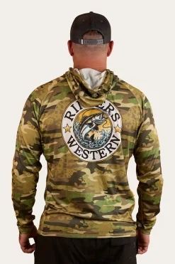 Big Catch Hooded Fishing Jersey - Camo