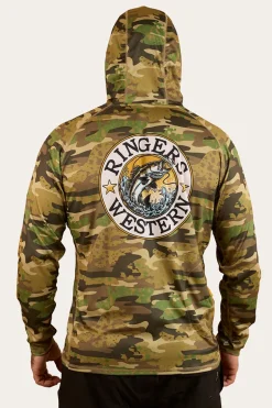 Big Catch Hooded Fishing Jersey - Camo