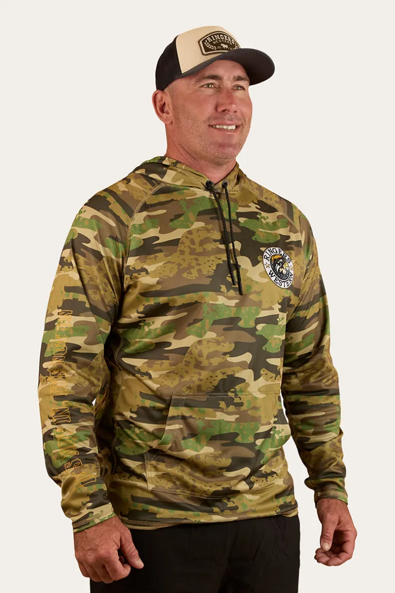 Big Catch Hooded Fishing Jersey - Camo